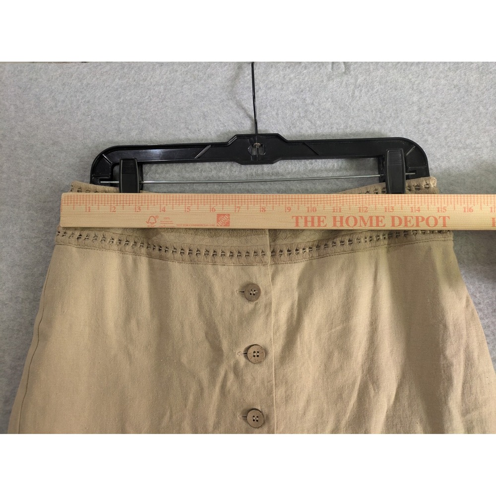 Reba Linen Skort Women's Size 4 Cream Y2K 2000s‎ Vintage Casual Preppy Summer - Picture 2 of 16